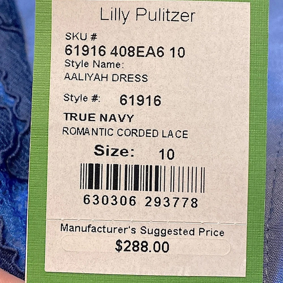 🆕 Lilly Pulitzer Aaliyha True Blue Romantic Corded Lace Overlay - Picture 5 of 12
